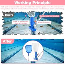 Portable Pool Vacuum Cleaner With Pool Net Separator - Ideal For Above-Ground Pools, Hot Tubs, And Fountains - Removes Leaves And Debris Effortlessly, 2 Categories To Choose From, Pool Maintenance Efficient Pool Cleaning Durable Plastic Handle