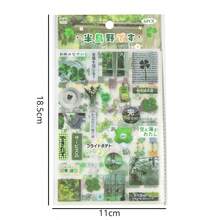 6张/包贴纸，半岛狂野系列，复古美式闪光膜贴纸，剪贴簿用品，装饰笔记本，相框，手机壳，水杯，垃圾桶，文具盒，DIY个性拼贴学校用品，返校 - 彩色 - 查看 11