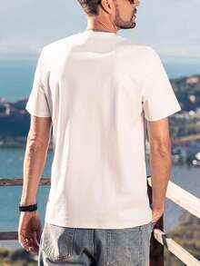 Camiseta Hombre Urbana Patrón Grafiti STWD 220g Algodón Grueso - Blanco - Ver 2