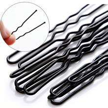 50/100/200 Stück Haarspangen für Damen in einfacher, matter schwarzer Farbe, 5,5 cm-6 cm, modische Haraccessoires, schwarze Haarklammern, kleine schwarze Klemmen, Wellenklemmen, U-förmige Fixierungshaarspangen, Haarklammern