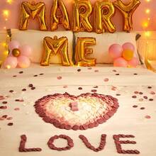 50/100/200/500/1000 片丝绸粉色玫瑰花瓣人造花瓣适用于婚礼，桃红色花瓣散装适用于周年纪念装饰，派对浪漫装饰桌或婚礼蛋糕装饰（5 种颜色混合）