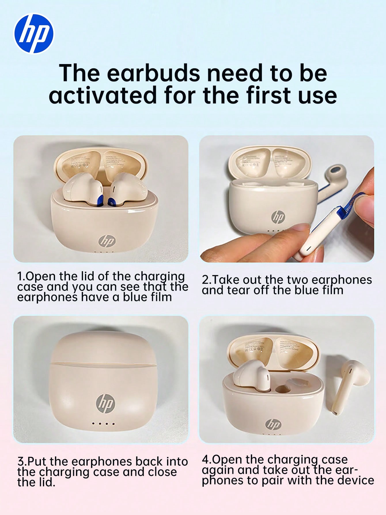 HP سماعات أذن لاسلكية من HP، سماعات رأس بدون سلك ل...