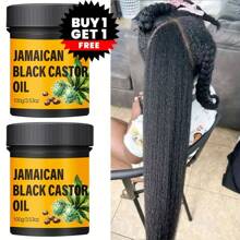 2PCS 100g Jamaican Castor Oil Hair Care, Pure Natural Cold Pressed, Moisturizing And Nourishing The Scalp And Hair Roots, Making The Hair Thicker, Stronger And Healthier, Suitable For All Hair Types Including Curly Hair, Suitable For Both Men And Women