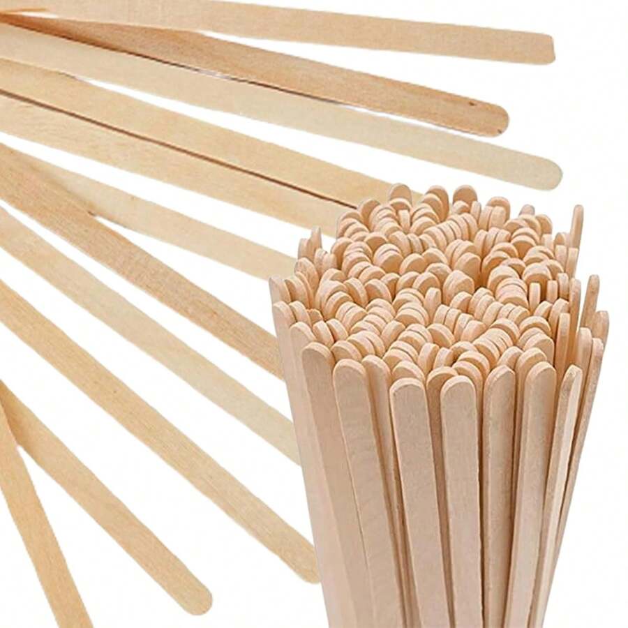 100pcs Individual Twist-Tight CEE Mixer Sticks - 5 Inch CEE Mixer Rods, Round Pillar CEE Mixers, For CEE, Cocktails And Hot Beverages - Wood Color - View 1