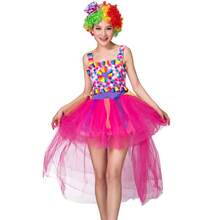 Adult Women's Clown COS Costume, Halloween Performance Outfit, Sexy Clown Stage Costume, Crazy Set, Elastic Polyester - Multicolor - View 9