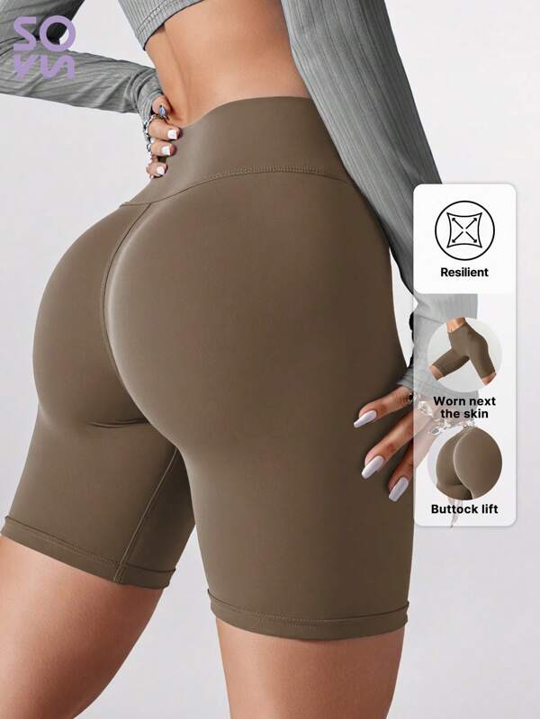 Soyun Soyun Women's Sports Shorts Mid-Length Leggings Soft And Skin-Friendly Suitable For Outdoor Yoga Sports Spring Summer And Autumn