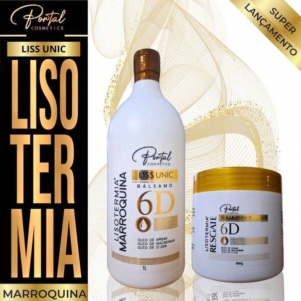 Kit Progressiva Selagem Marroquina Liss única Collagen : Profissional 1 Lt  Liso Absurdo Alisa 100% Óleo Argan Lisotermia + Máscara Reparadora Resgate 6D Collagen Tratamento Capilar 500g