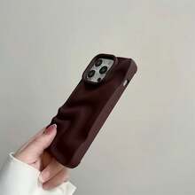 Funda de teléfono con patrón de ondas de rizado de agua compatible con iPhone 16 13 15 11 14 12 Pro Max, funda de teléfono con patrón de ondas de rizado de agua resistente al agua, a prueba de golpes y resistente a los arañazos - Burdeos - Ver 8