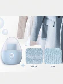 PHILIPS 飞利浦便携式充电式除毛器，GCA2100 专利 6 刀片设计，修剪后不留残留，适用于家具和地毯的高效织物刮刀，去除绒毛，USB 充电式电动除毛器，便携式衣物剃毛器，适用于毛衣、毛毯、地毯和室内装潢