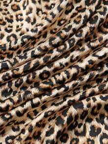 1 pieza Pañuelo de mujer con estampado de leopardo, 90cm*90cm, adecuado para fiesta y viaje - Caqui - Ver 11