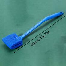1pc Aquarium Cleaning Brush, Double-Sided Sponge Brush With Long Handle, For Fish Tank, Algae Cleaning, Kitchen, Home, Hotel, Bathroom
