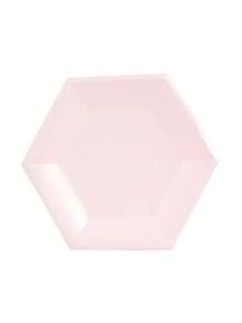 10pcs/20pcs/50pcs Light Pink Hexagon Shaped Pastel Paper Plates Hexagonal Matte Paper Plates Pink Hexagonal Paper Plate For Birthday Party Babe Shower Bridal Shower Wedding Celebration Christmas Party Supplies - Pink - View 6