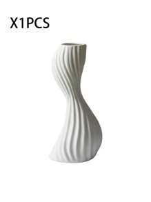 1 Stück Schwanen-Blumenvase aus Kunststoff, Blumenhalter, unzerbrechlich, geeignet für Büro, Arbeitszimmer, Wohnzimmer, Schlafzimmer, Heimdekoration