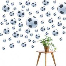 17 buc autocolante de perete cu fotbal, autocolante cu ochi furioși. Autocolante auto pentru oglinda retrovizoare cu expresie drăguță, autocolante de perete autoadezive DIY, decor de perete de diferite dimensiuni pentru camera copiilor, dormitor, mașină, casă, laptop, motocicletă