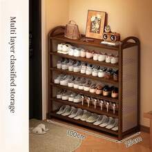 入口多层鞋架 - 藤条塑料收纳架 | 多层鞋架，适用于小空间、出租屋和宿舍 - 彩色 - 查看 3