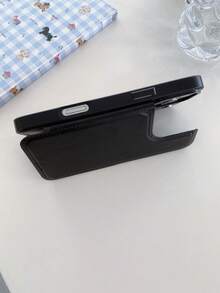 Luxury Durable Leather Wallet Phone Case Compatible With IPhone 16e 16 15 14 13 12 11 Pro Max SE X XR XS Max 8 7 6 6S Plus Compatible With Samsung Galaxy S25 S24 S23 S22 S21 S20 Ultra A13 A14 A15 A35 A53 A54 A55 S23 FE S24 FE Kickstand Credit Card Slots Holder Shockproof Phone Cover - 黑色 - 查看 3