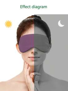1pc Unisex Double-Sided Satin Eye Mask, Simple & Lightweight, Sleep Mask For Daytime Rest, Blackout, Comfortable & Non-Compressive