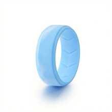 8 Pack Men's Silicone Rings Men Rubber Wedding Band Ring Fit Size 7-15 , 8mm Wide, 2mm Thick