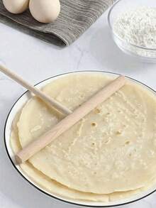 Multipurpose Rolling Pin, Wooden Pancake Spatula, Wooden T-Shaped Crepe Spatula, Wooden Crepe Spatula, Reusable Spatula, Pancake Batter Spreader, Non-Stick Pancake Batter Spreader (For Convenient Cooking), High Quality Kitchen Tool, Reusable And Easy To Clean Wooden Pancake And Crepe Spreader - T-Shaped Batter Stick, Ergonomic Handle, Even Cooking, Non-Stick, Easy To Clean, Essential Kitchen Item For Home And Professional Use (Random Color) - Multicolor - View 3