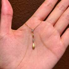 Colar minimalista com pingente de gota d'água para mulheres, corrente delicada de clavícula, chique e versátil