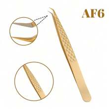 FADVAN 1 Pc Eyelash Tweezers Extension Pink Stainless Steel Superhard Tweezers With Fiber Tips High Precision Anti-Static Lash Tweezers Cell Clamp Peacock Clamp