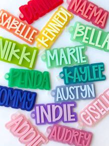 Backpack Keychain Name Tag, Acrylic Name Keychain,Personalized Acrylic Name Tag,Diaper Bag Tag, Lunch Box Tag,Multi-Functional,Ornamental,Letter,Stylish,Modern,Colorful,Cute,Adorable,Casual,Custom,Personalised,Unique,Customized,Ideal Gifts For Him,Ideal Gifts For Her