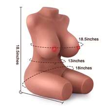 Lifelike 3-IN-1 Female Torso Sex Doll For Men Supple Skin Boobs & Realistic Vagina & Built-In Skeleton 3D Buttocks Male Masturbator Silicone Adult Pleasure Sextoy Pocket Pussy