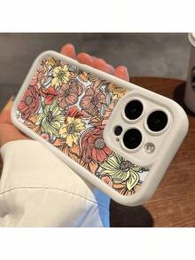 Funda para phone 16 Pro Max, 15 Plus, 14, 13, 12, 11 y XS. Diseño floral MAMA. Funda protectora de silicona TPU antigolpes. Ideal para chicas y mujeres. - Blanco marfil - Ver 3