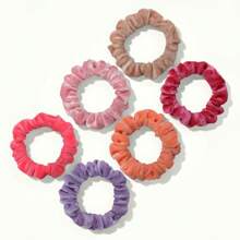 6 Stück bunte Samt Scrunchies, Haargummis als Haarschmuck für Frauen, schonende Haargummis, Haargummis, Haargummis