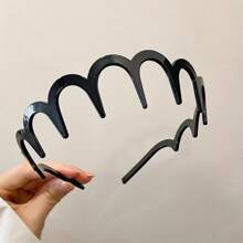 4pcs Solid Color Wave Headbands Set For Women, Daily Wear, Anti-Slip Teeth Design, Multi Colors, Minimalist & Versatile Hair Accessories,Hairband,Hair Hoop ,Zig Zag Headband ,Animal Print