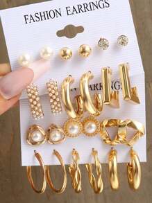 33 pièces Ensemble de bijoux vintage élégant, incluant de fausses perles, boucles d'oreilles géométriques asymétriques exagérées, collier pendentif multi-couches de perles, bracelet et bracelet à forme de serpent en émeraude et strass - convient pour les cadeaux, les fêtes, le port quotidien