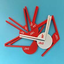 1 Set Of Mathematics Learning Tools - Angle Measurement Instrument, Geometric Angle Display Tool, Plastic Material, Suitable For Children's Angle Recognition Educational Tools | Sturdy , School Supplies,Back To School