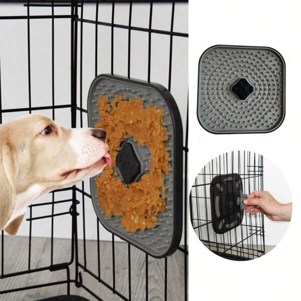 1 Pc Pet Lick Mat, Suitable For Wet Food, Yogurt Spread, Slow Feeding To Occupy Dog/Cat