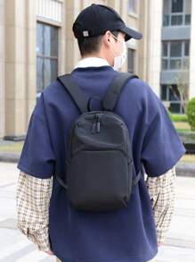 Mochila minimalista masculina, casual e pequena, adequada para escola, universidade, viagens, deslocamento diário, laptop, férias, Natal, Ação de Graças, atividades ao ar livre
