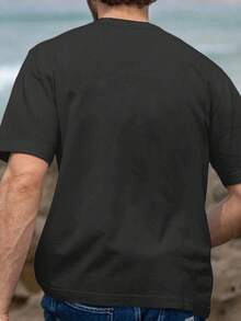 T-shirt da uomo con grafica teschio, t-shirt da uomo con scollo tondo, 220 g/m², per l'estate, realizzata in puro cotone, maniche corte (1 pezzo)