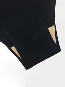 5 条装女式低腰性感柔软舒适内裤，俏皮印花，无缝一体式三角内裤，简约设计 - 黑色 - 查看 5