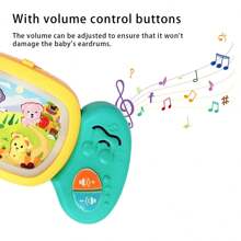 Brinquedo musical para bebês de 1 ano ou mais, brinquedos musicais e iluminados para crianças de 12 meses ou mais, instrumento de teclado com efeitos sonoros, brinquedos de piano com cérebro grande para o primeiro presente infantil