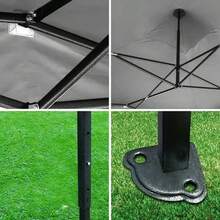 Carpa toldo plegable con paredes tamaño 3x45 metros lona impermeable resistente para exteriores protección contra sol y lluvia fácil instalación desmontable portátil ideal eventos jardín terraza camping fiestas reuniones uso comercial multifuncional durable accesorios toldos - Blanco - Ver 6