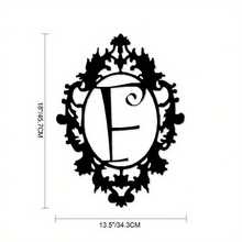 Monogram Door Ger- Metal Initial Door Decor- Personalized Name Sign- Metal Wall Decor|Wrought Iron Plaques|Metal Signs|Funny Unique Gift For Her - Black - View 8