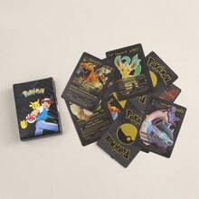 bandai 1 pieza Tarjeta de intercambio Bandai, tarjeta coleccionable de Pocket Monster, tarjeta de intercambio de PVC de anime y caricaturas, 4 colores visuales místicos, apta para intercambio, colección, regalo de cumpleaños, graduación, Navidad, Halloween, Acción de Gracias, verano