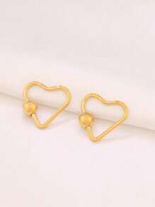 2 piezas Cierre de gancho en forma de corazón con cerradura de tornillo de acero inoxidable, color dorado, ganchos en espiral para hacer accesorios de joyería, collares y pulseras DIY