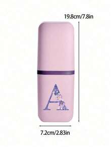 1 件玫瑰金字母 A-Z 便携式牙刷盒，让您的牙刷保持清洁，随时随地！旅行牙刷架，便携式牙刷杯盖，适合旅行、露营、商务旅行和学校，多用途牙刷杯，旅行洗漱杯，牙刷和洗漱用品收纳套件，极简洗漱用品收纳盒，旅行必需品，浴室配件，家居用品和收纳用品（白色） - 粉色 - 查看 8