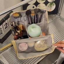 Relevanton Standing Makeup Bag MultiPurpose Large Capacity Oxford Cloth Standing Makeup Bag Portable Large Capacity Waterproof With Compartments Red - 紅色 - 查看 4