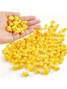 10/20/50/100Pcs Mini Resin Ducks, Tiny Ducks Figurines Bulk For Miniature Dollhouse Decor Accessories Garden Aquarium Potted DIY Ornament Party Toys,Room, Garden, And Festival Decorations, Party Favors - Multicolor - View 4