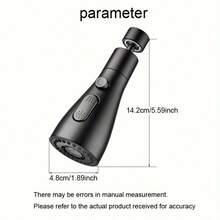 Multi-Purpose Faucet 1pc Multi-Purpose Faucets Extension Device | Kitchen, Bathroom Splash Proof, Pressurized Sprinkler Joint, Three-Speed Rotatable Bubbler, And Scrubbing Nozzleler Joint, Three-Speed Universal, Rotatable Bubbler, And Scrubbing Nozzle RV Kitchen Faucets Kitchen Items Kitchen Accessories Kitchen Tools