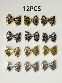 Fashionable & Minimalist Gold/Leopard Print Butterfly DIY Decor (Random Mixed), Suitable For Making Women's Earrings, Necklaces, Phone Cases, Bags, Pendants, And Other Accessories, Ideal For Holiday Gifts Like Mother's Day, Halloween, Christmas, Valentine's Day, New Year, Charming Jewelry Making Materials - Multicolor - View 16