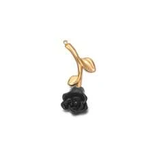 1 peça/lote pingente banhado a ouro em aço inoxidável com rosas 3D (colar/broche/brincos) - Achados exclusivos de joias vintage faça você mesmo para acessórios de vestuário, fornecimento em massa