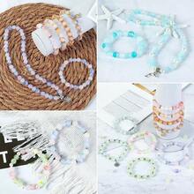 24 Color Glass Beads Kit, 8mm Bracelet Making Set For Adult Women Handmade DIY Jewelry Making
