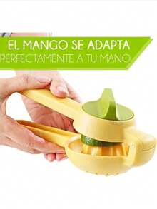 Exprimidor de limón manual jugo 100 sin semillas exprimidor manual jugos extractor frutas cocina fácil limpieza resistente libre semillas compacto diseño ergonómico gourmet utensilio saludable - Amarillo - Ver 5