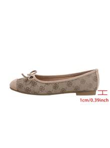Bailarinas de mujer, zapatos con punta cuadrada de moda, suela blanda deslizante, zapatos planos versátiles, bailarinas con lazo de color flor de durazno para mujeres, talla grande